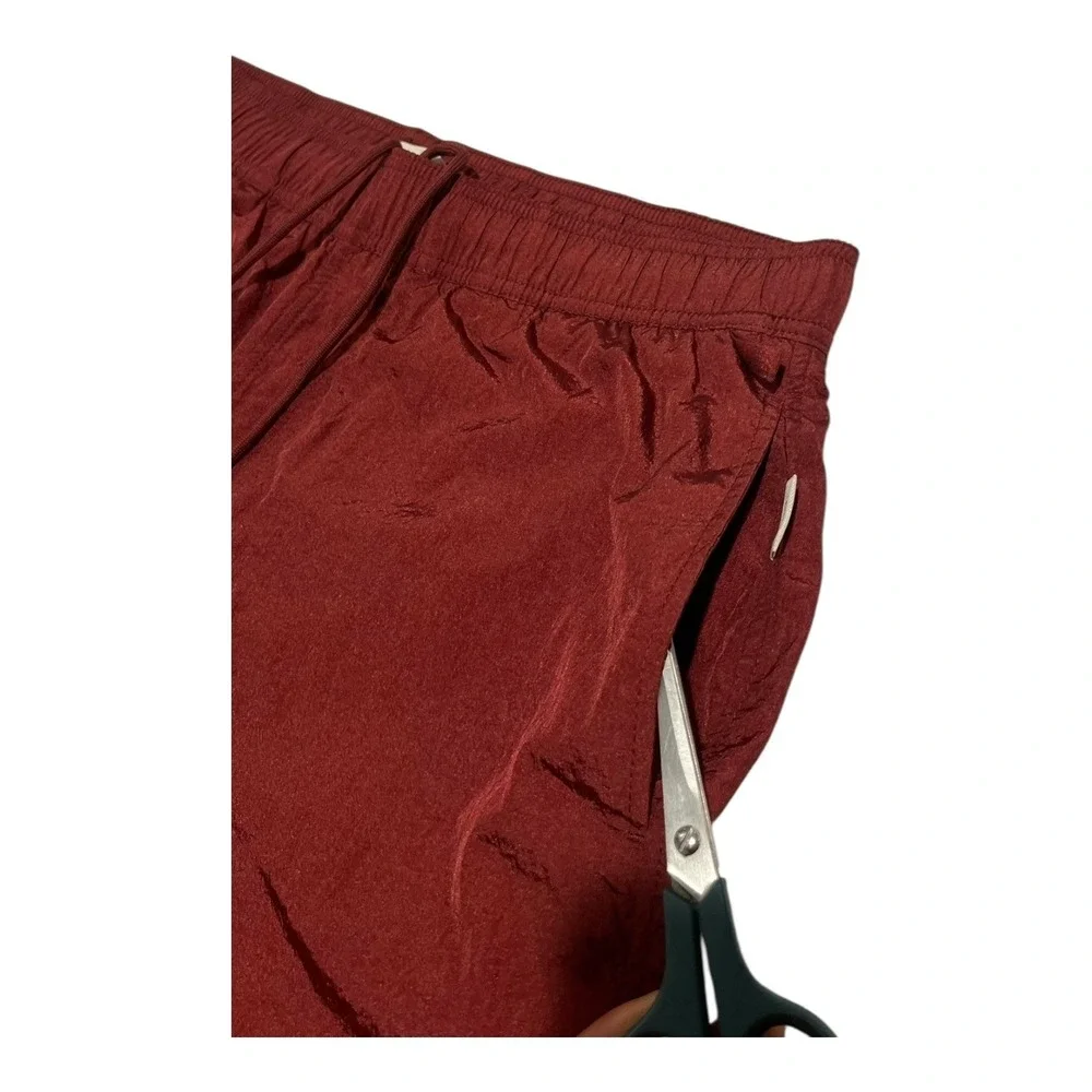Onia Men's‎ Medium Burgundy Swim Trunks Lined Elastic Waist Drawstring